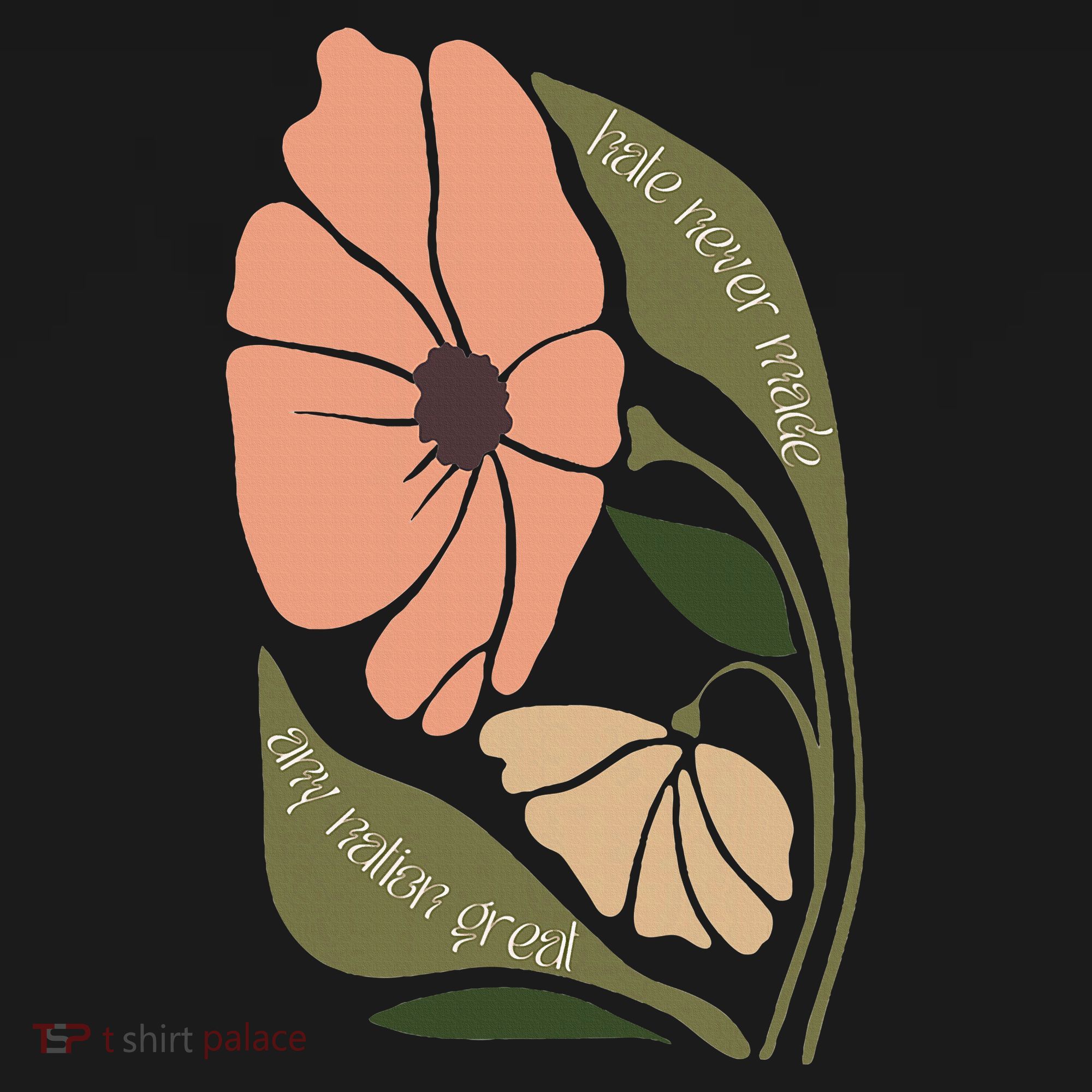 Subtle Boho Flowers Anti Trum p Liberal Protest Resist  Women's Hoodie