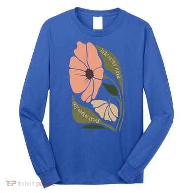 Subtle Boho Flowers Anti Trum p Liberal Protest Resist  Long Sleeve Shirt