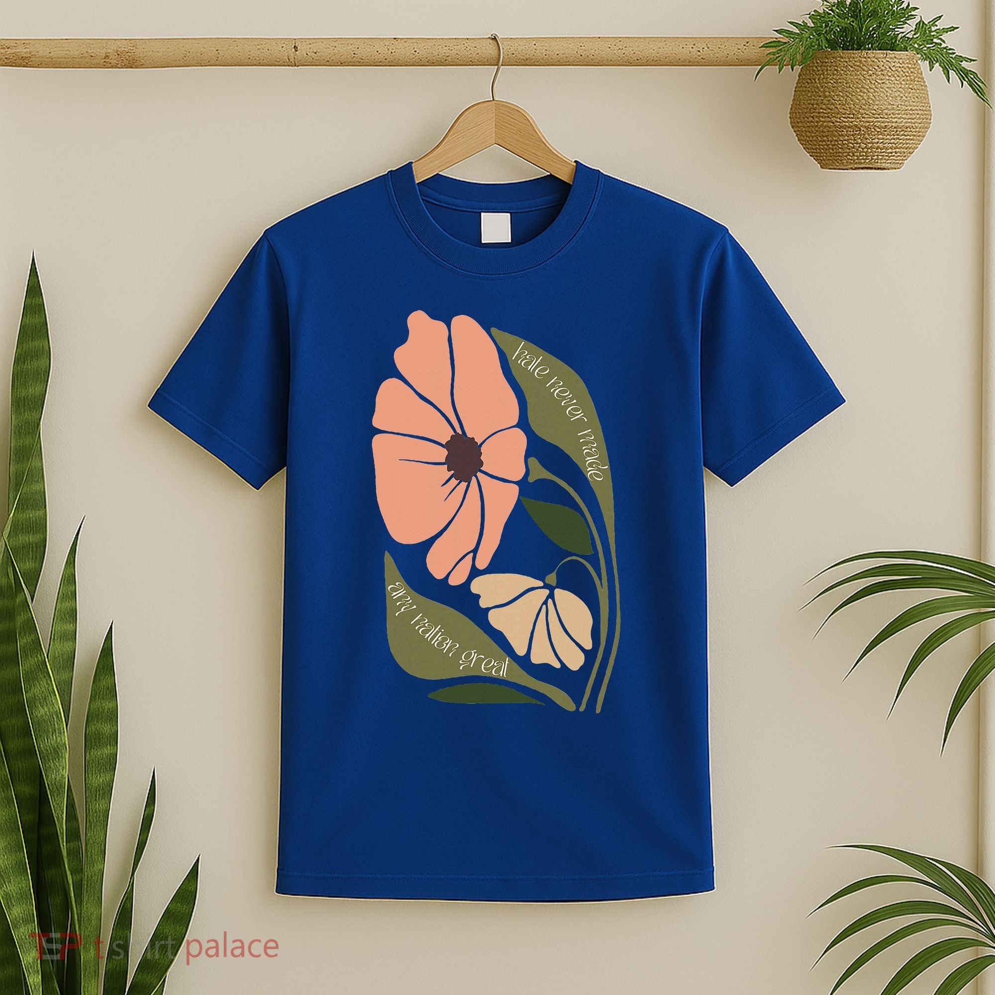Subtle Boho Flowers Anti Trum p Liberal Protest Resist  T-Shirt
