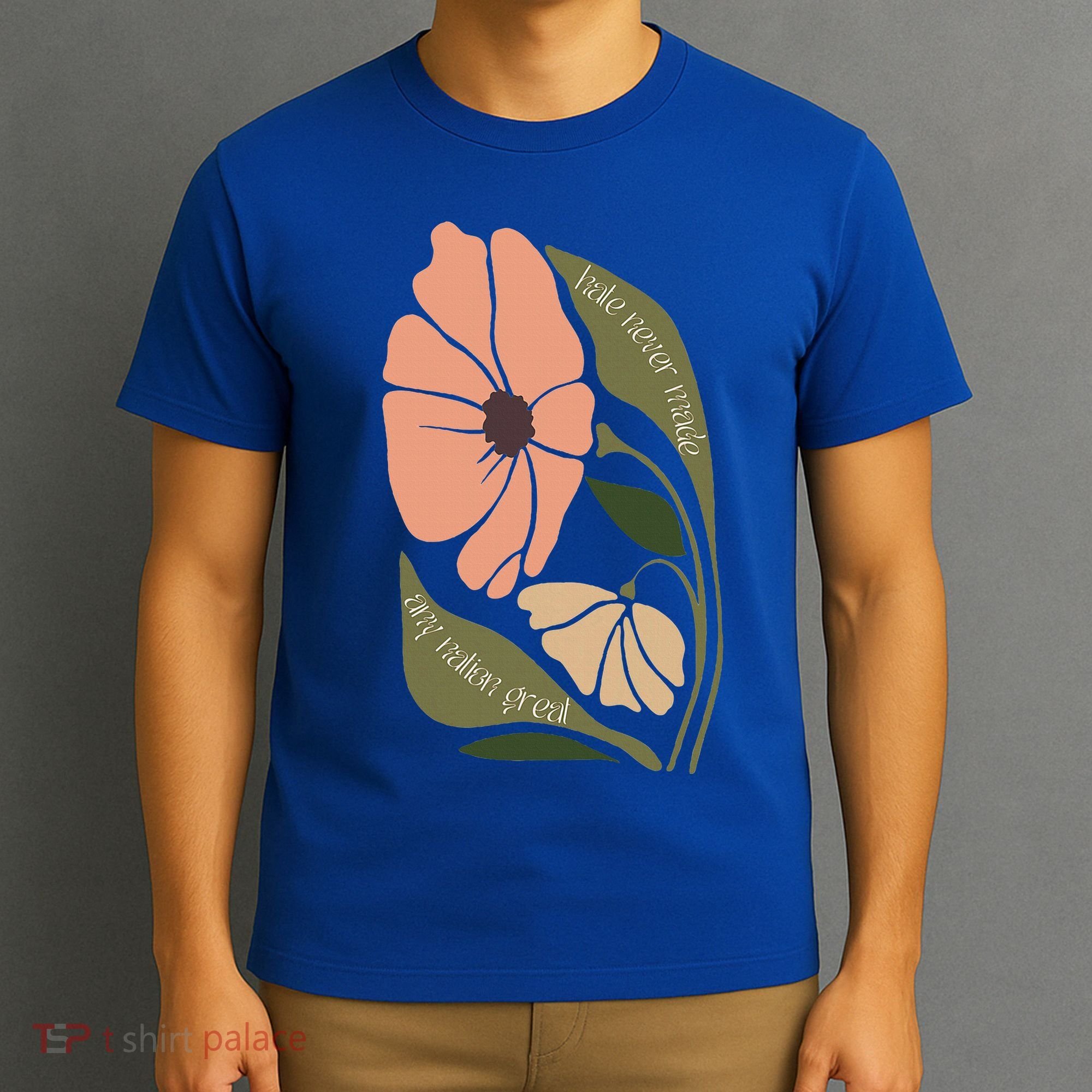 Subtle Boho Flowers Anti Trum p Liberal Protest Resist  T-Shirt