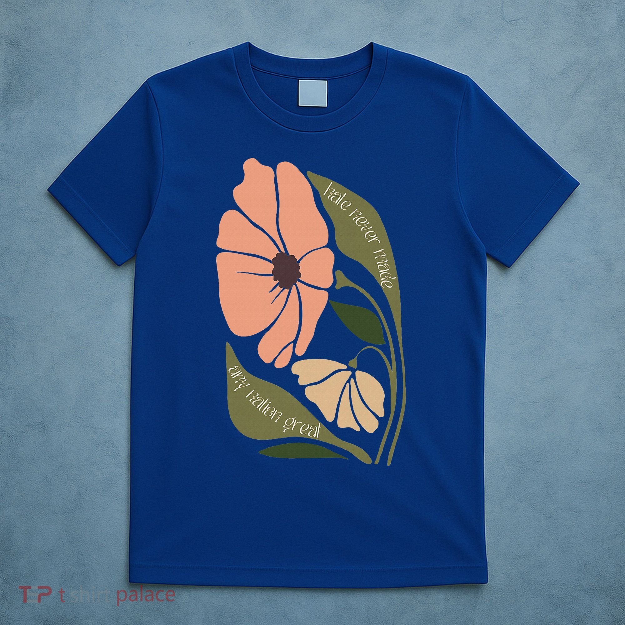 Subtle Boho Flowers Anti Trum p Liberal Protest Resist  T-Shirt
