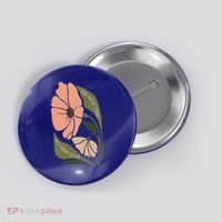 Subtle Boho Flowers Anti Trum p Liberal Protest Resist  Button thumb 0
