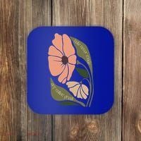 Subtle Boho Flowers Anti Trum p Liberal Protest Resist  Coaster thumb 0