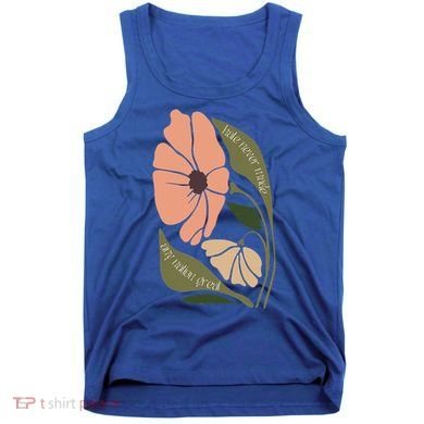 Subtle Boho Flowers Anti Trum p Liberal Protest Resist  Tank Top