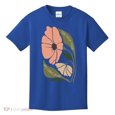 Subtle Boho Flowers Anti Trum p Liberal Protest Resist  Kids T-Shirt