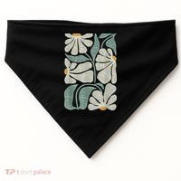 Subtle Boho Flowers Anti Trump Anti Maga Kamala Harris Voter USA-Made Doggie Bandana thumb 0