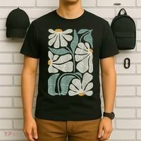 Subtle Boho Flowers Anti Trump Anti Maga Kamala Harris Voter T-Shirt thumb 6