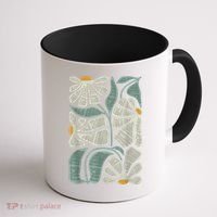 Subtle Boho Flowers Anti Trump Anti Maga Kamala Harris Voter Coffee Mug thumb 1