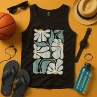 Subtle Boho Flowers Anti Trump Anti Maga Kamala Harris Voter Tank Top thumb 4