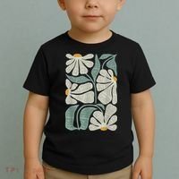 Subtle Boho Flowers Anti Trump Anti Maga Kamala Harris Voter Toddler T-Shirt thumb 2