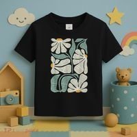 Subtle Boho Flowers Anti Trump Anti Maga Kamala Harris Voter Toddler T-Shirt thumb 3