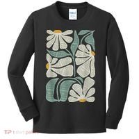 Subtle Boho Flowers Anti Trump Anti Maga Kamala Harris Voter Kids Long Sleeve Shirt thumb 0