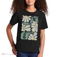 Subtle Boho Flowers Anti Trump Anti Maga Kamala Harris Voter Kids T-Shirt thumb 2