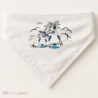 Seabirds Blue Footed Booby Bird Galapagos Islands USA-Made Doggie Bandana thumb 0