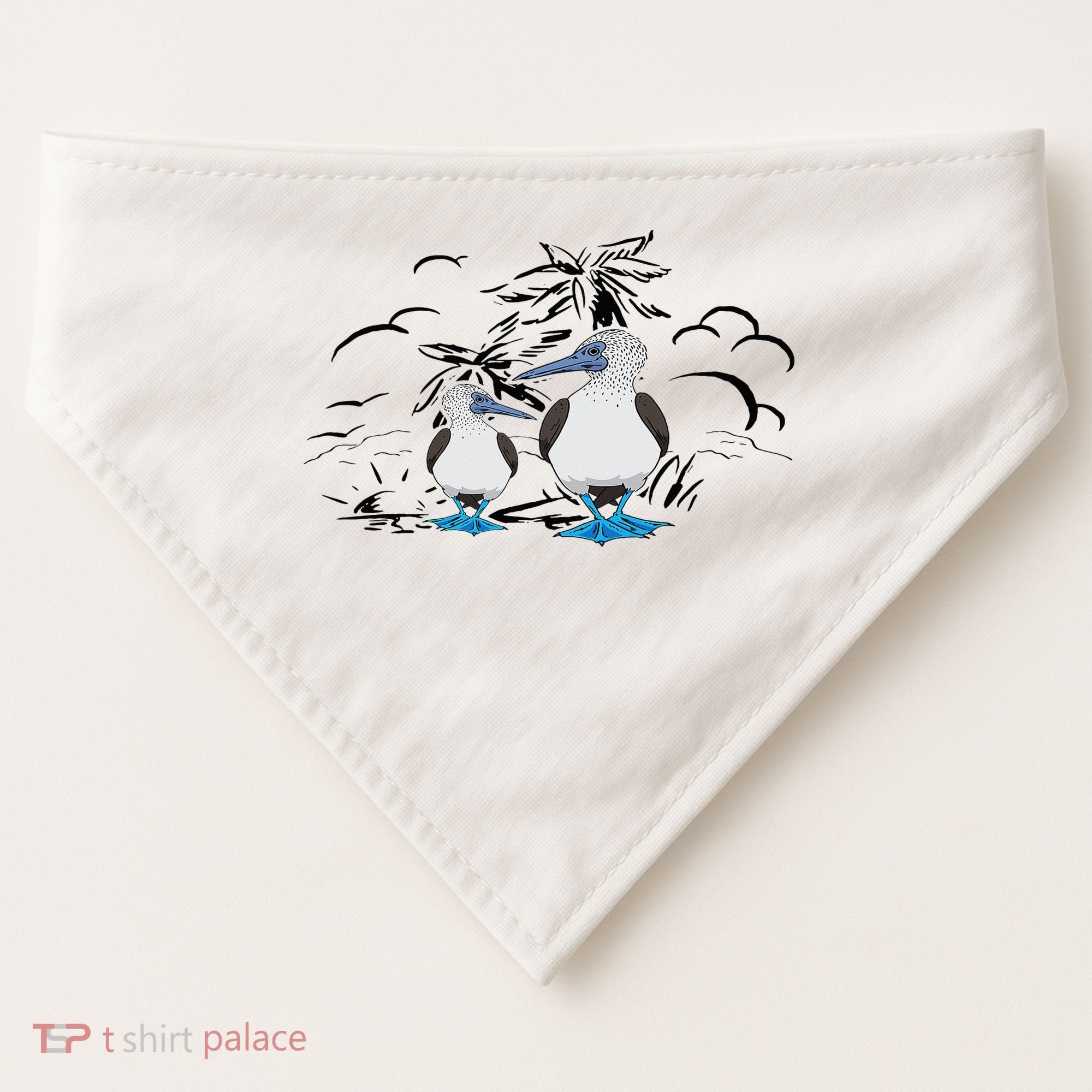 Seabirds Blue Footed Booby Bird Galapagos Islands USA-Made Doggie Bandana