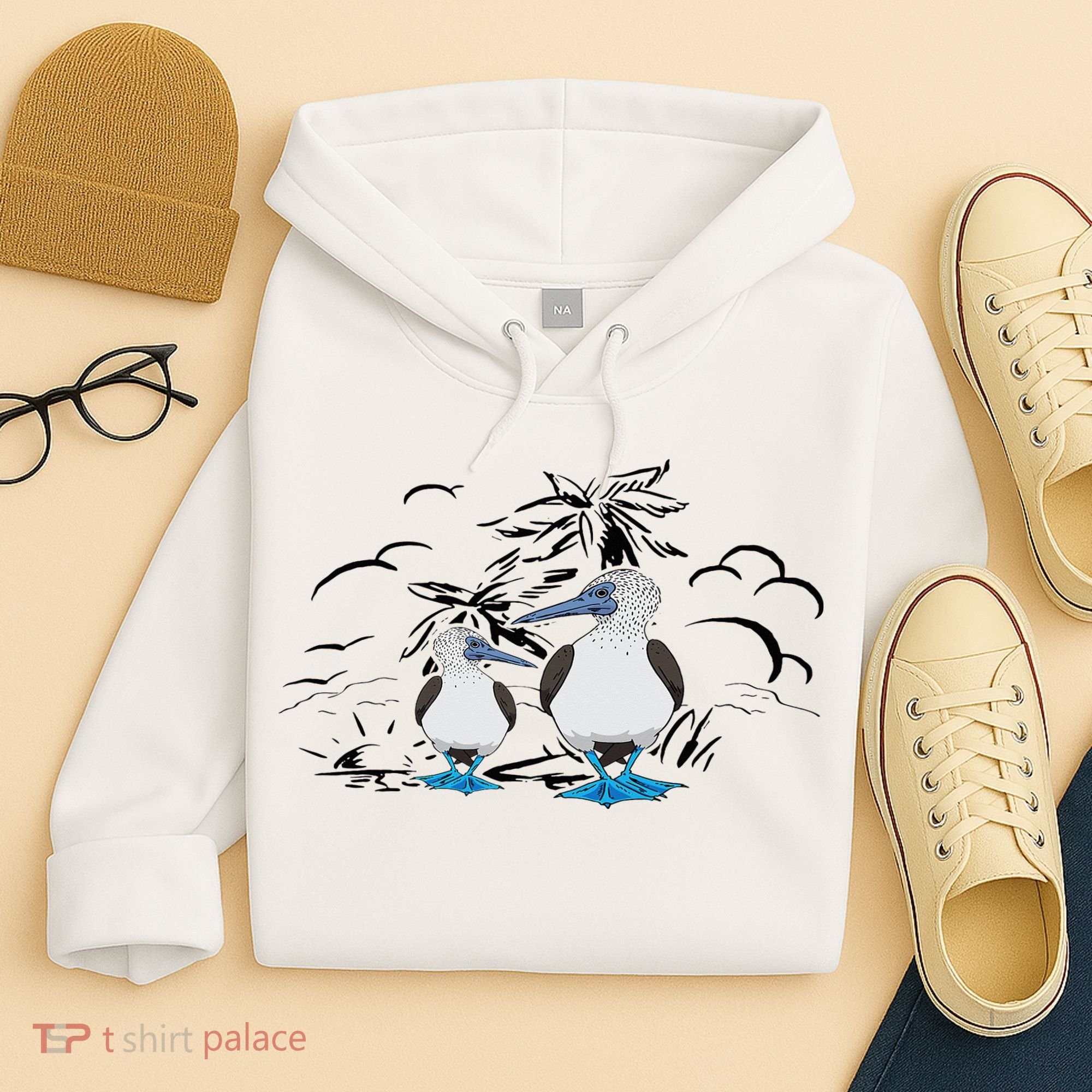 Seabirds Blue Footed Booby Bird Galapagos Islands Hoodie