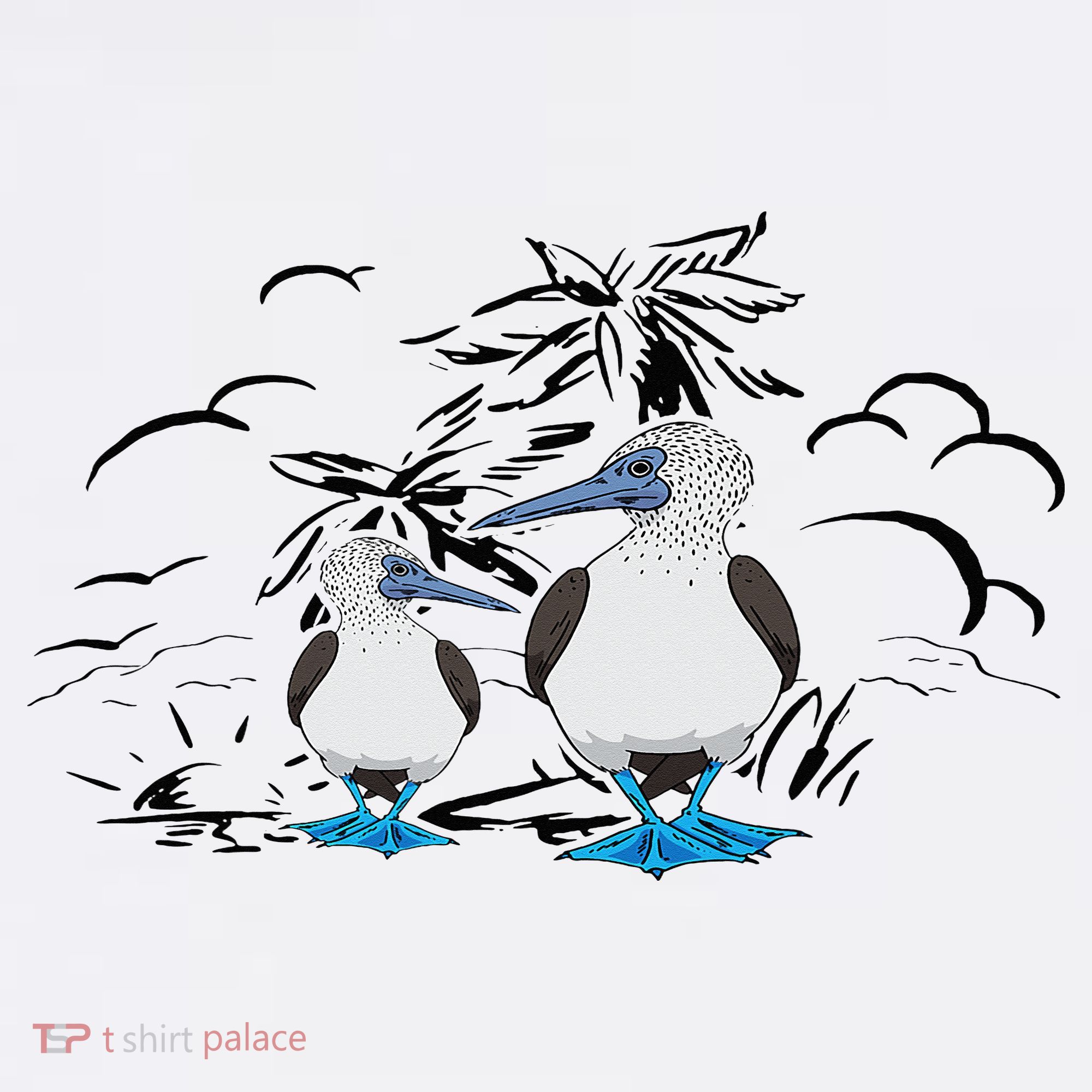 Seabirds Blue Footed Booby Bird Galapagos Islands Mousepad