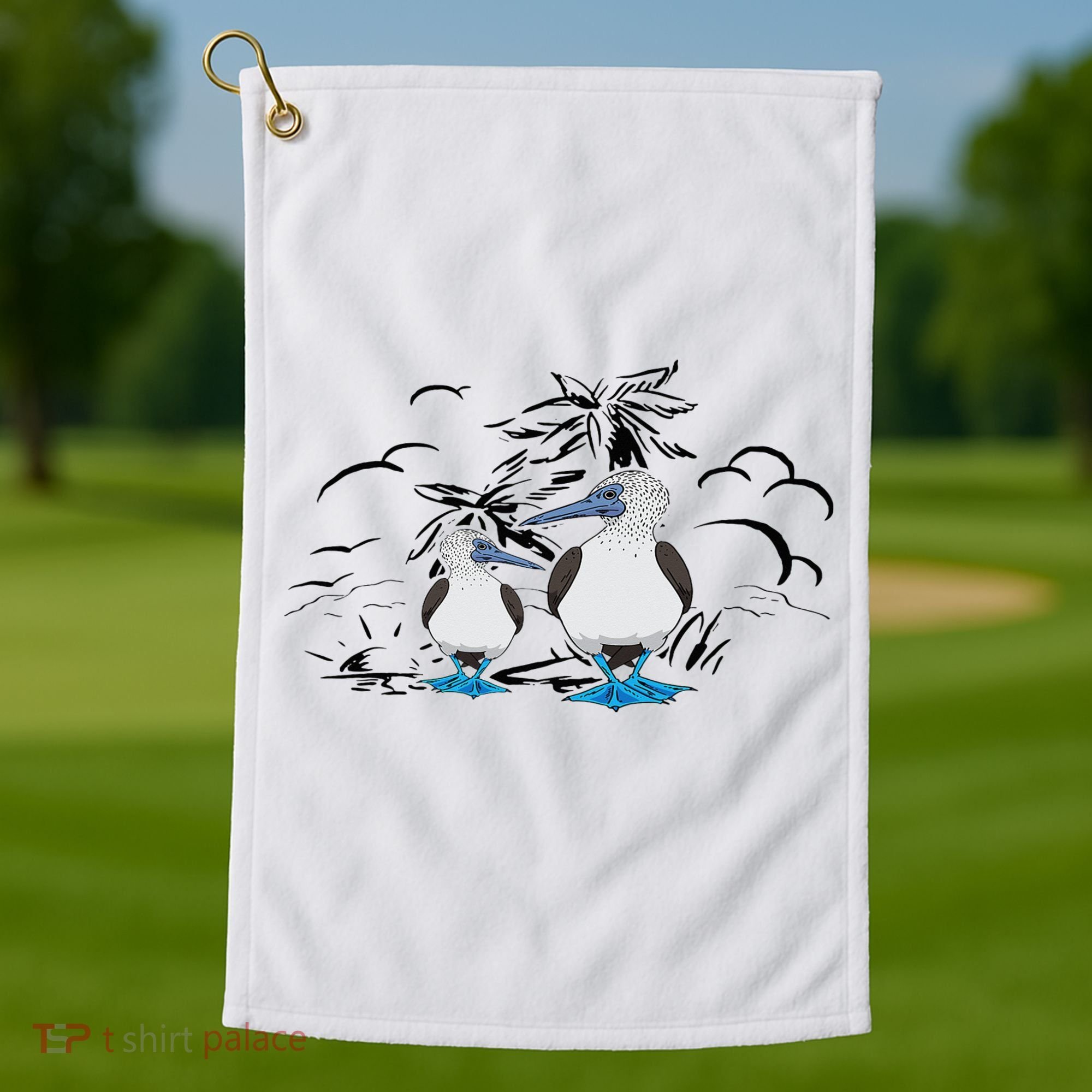Seabirds Blue Footed Booby Bird Galapagos Islands Golf Towel