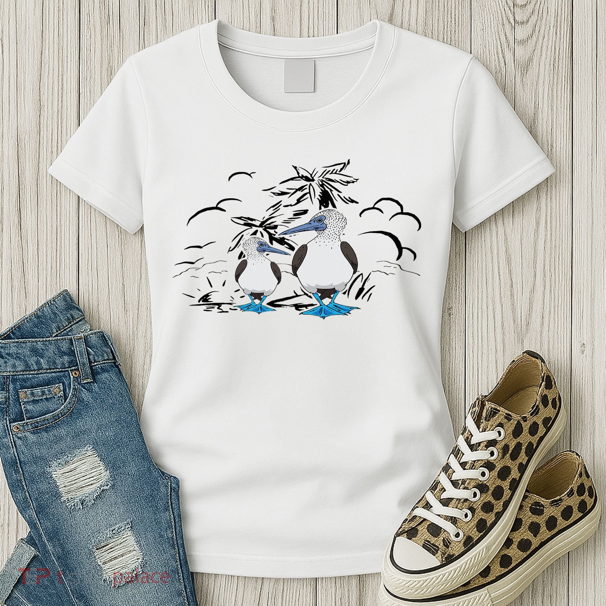 Seabirds Blue Footed Booby Bird Galapagos Islands Women's T-Shirt