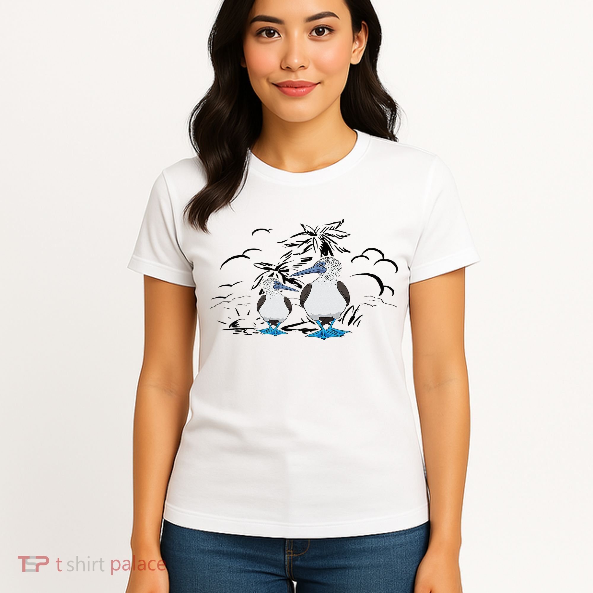 Seabirds Blue Footed Booby Bird Galapagos Islands Women's T-Shirt