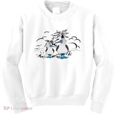 Seabirds Blue Footed Booby Bird Galapagos Islands Kids Sweatshirt