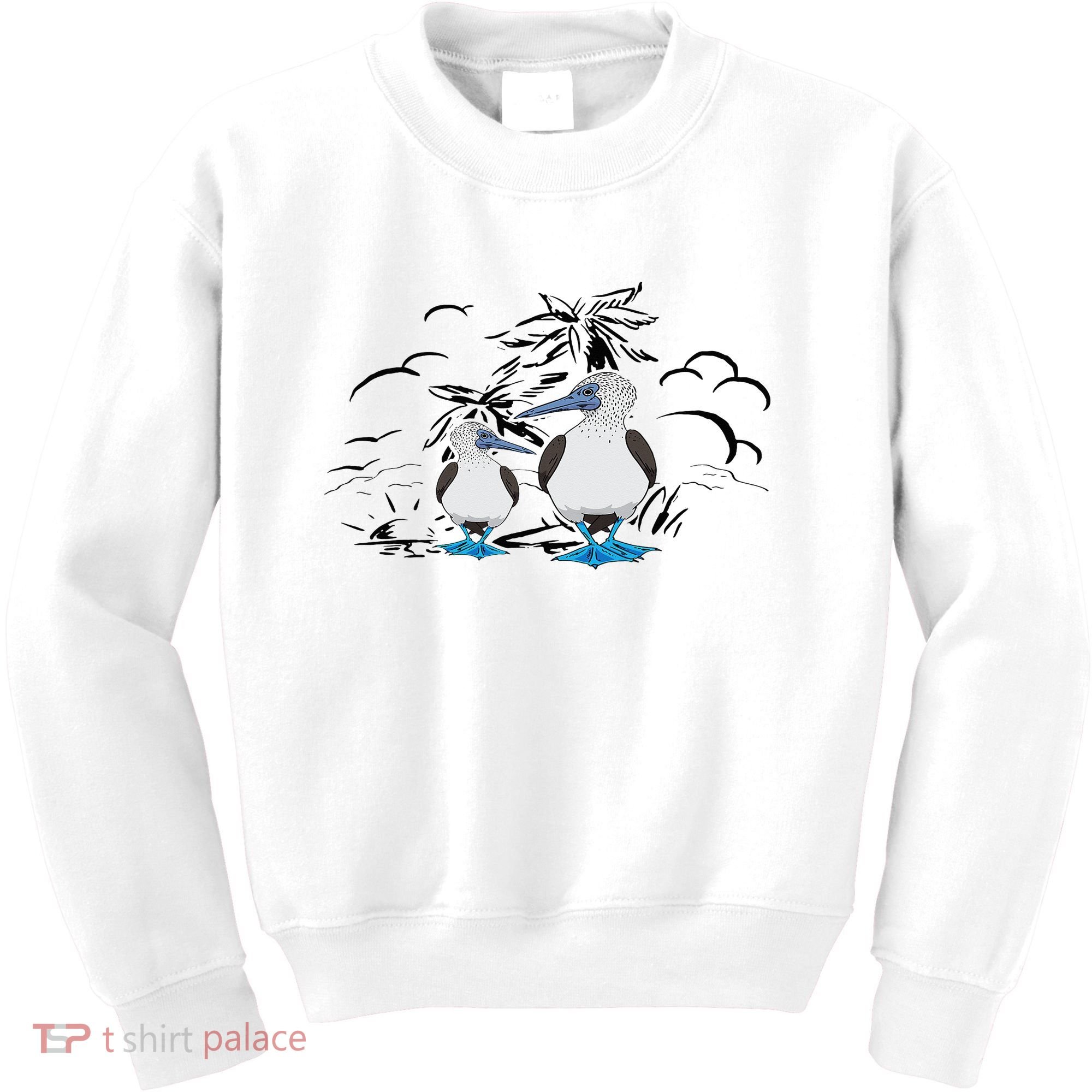 Seabirds Blue Footed Booby Bird Galapagos Islands Kids Sweatshirt