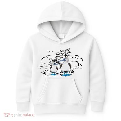 Seabirds Blue Footed Booby Bird Galapagos Islands Kids Hoodie
