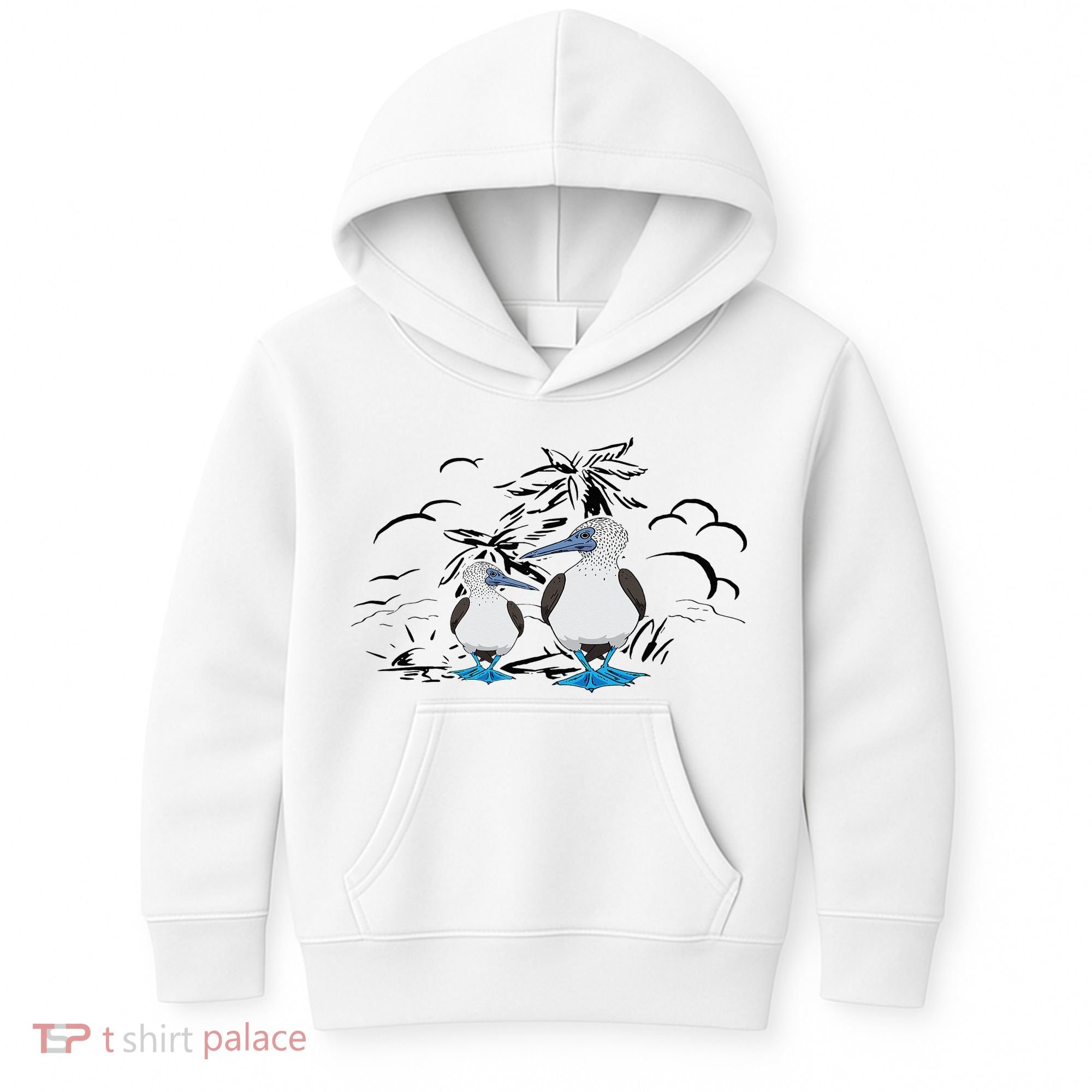 Seabirds Blue Footed Booby Bird Galapagos Islands Kids Hoodie