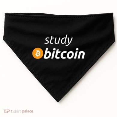 Study Bitcoin Famous Bitcoin Quote USA-Made Doggie Bandana