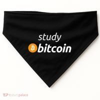 Study Bitcoin Famous Bitcoin Quote USA-Made Doggie Bandana thumb 0