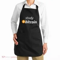 Study Bitcoin Famous Bitcoin Quote Apron thumb 2
