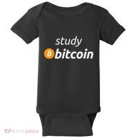 Study Bitcoin Famous Bitcoin Quote Baby Bodysuit thumb 0