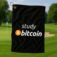Study Bitcoin Famous Bitcoin Quote Golf Towel thumb 1
