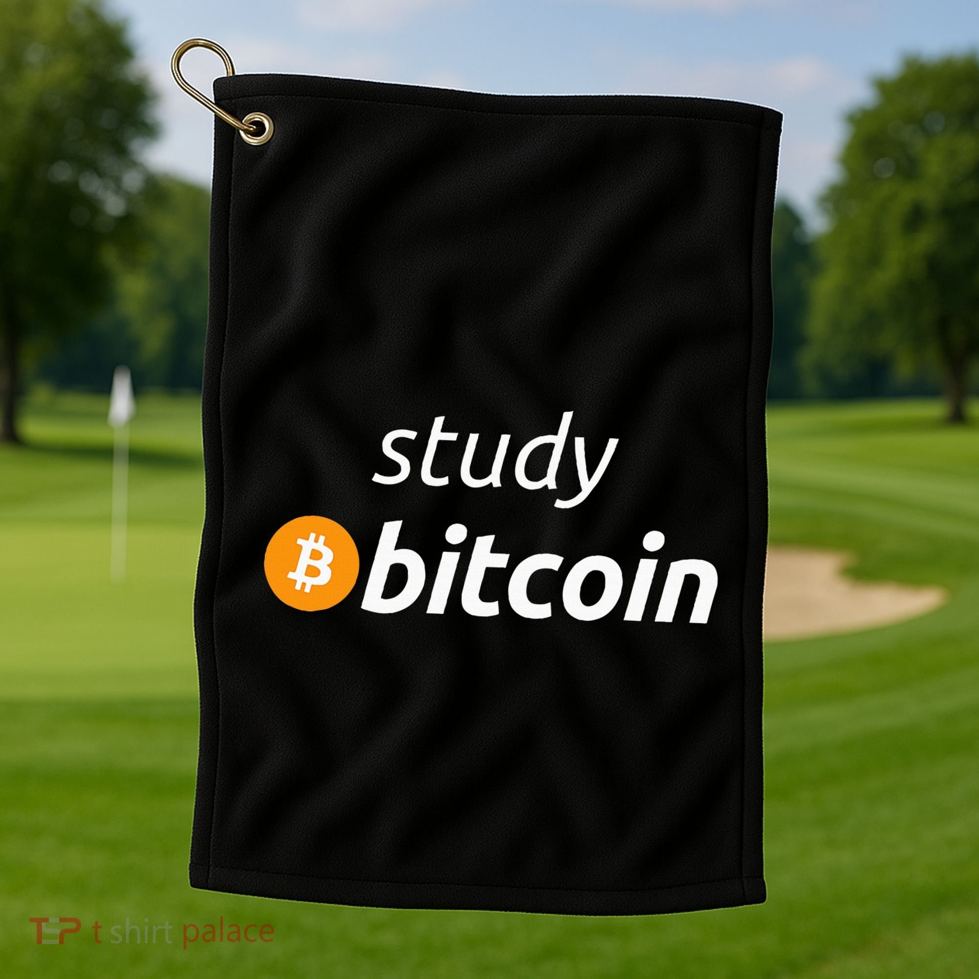 Study Bitcoin Famous Bitcoin Quote Golf Towel