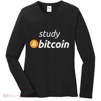 Study Bitcoin Famous Bitcoin Quote Women's Long Sleeve Shirt thumb 0