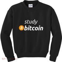Study Bitcoin Famous Bitcoin Quote Kids Sweatshirt thumb 0