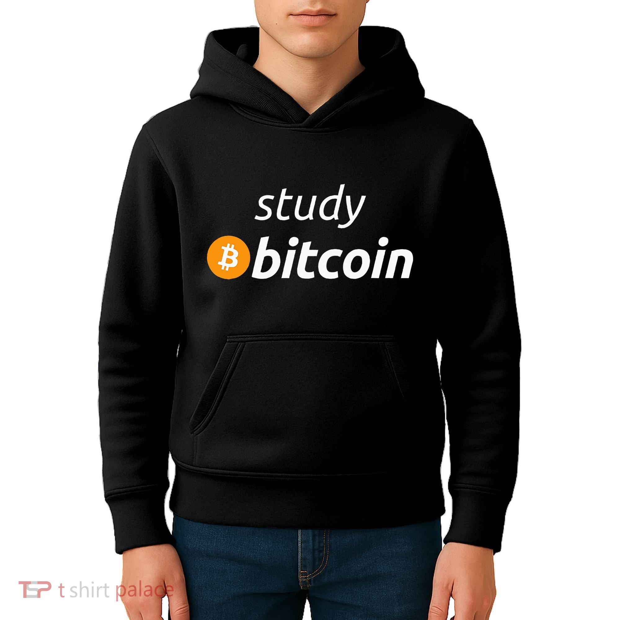 Study Bitcoin Famous Bitcoin Quote Kids Hoodie