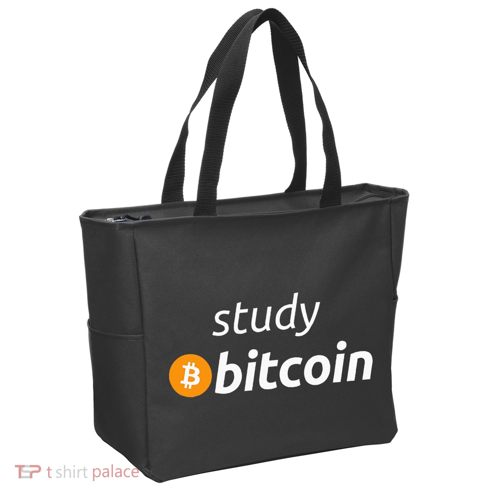 Study Bitcoin Famous Bitcoin Quote Tote Bag