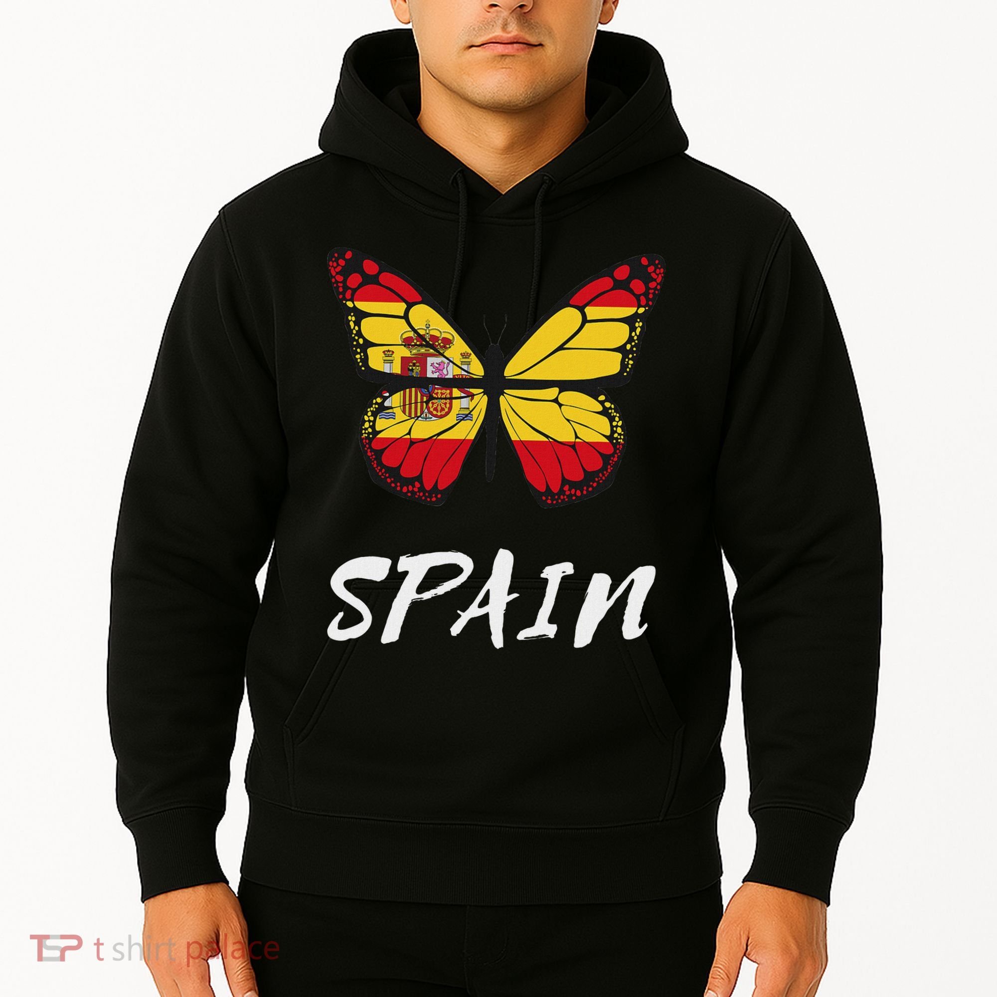 Spain Butterfly Flag España Pride Spanish Roots Hoodie