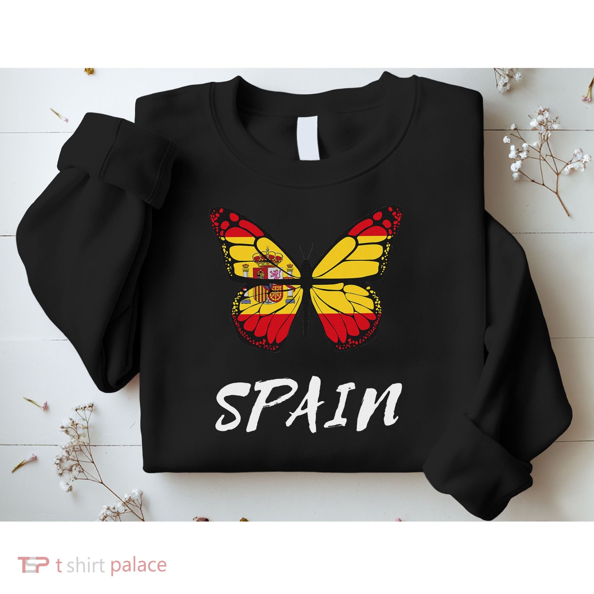 Spain Butterfly Flag España Pride Spanish Roots Sweatshirt
