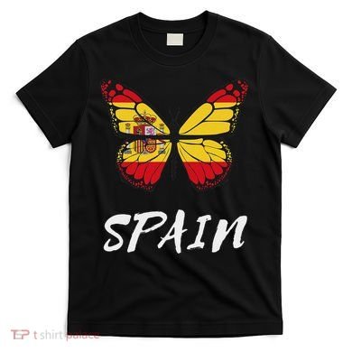 Spain Butterfly Flag España Pride Spanish Roots T-Shirt