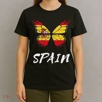 Spain Butterfly Flag España Pride Spanish Roots T-Shirt thumb 4