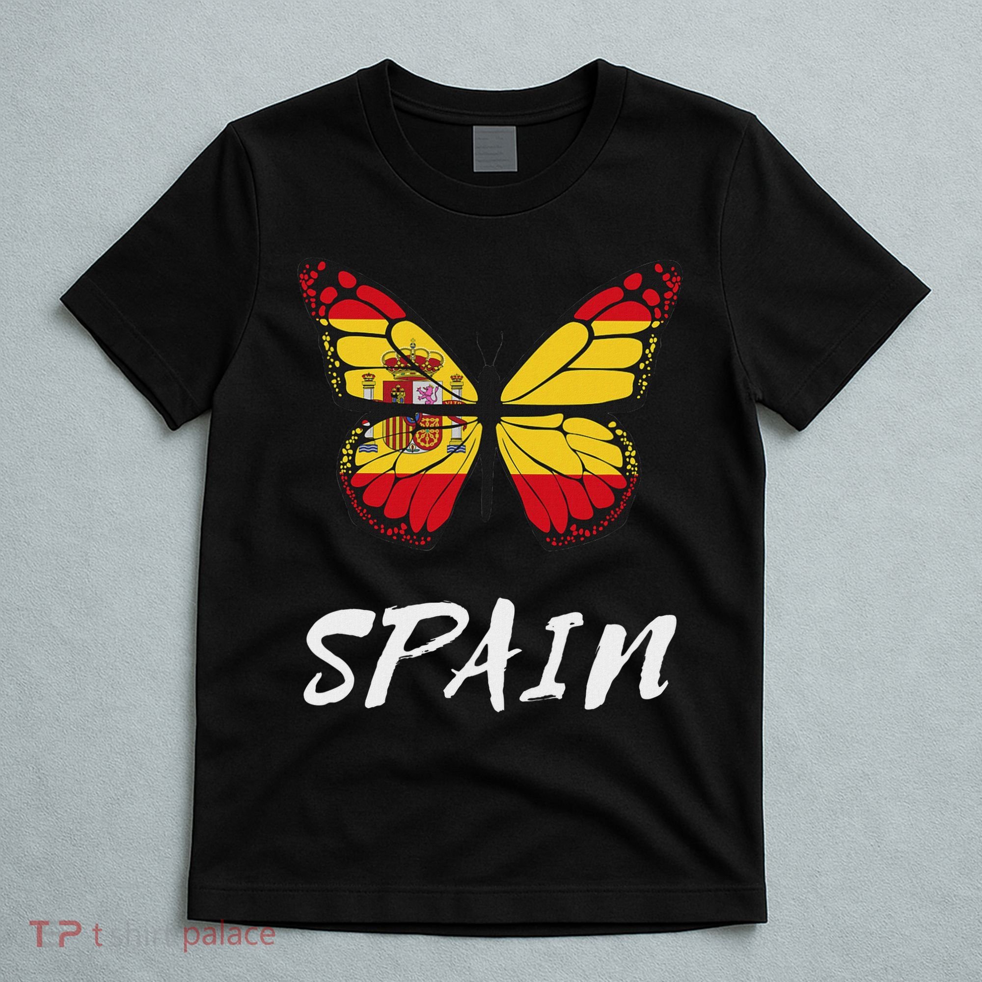 Spain Butterfly Flag España Pride Spanish Roots T-Shirt