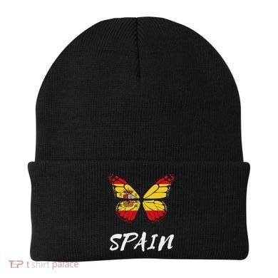Spain Butterfly Flag España Pride Spanish Roots Beanie