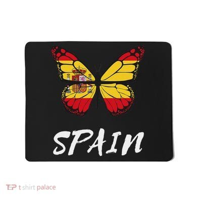 Spain Butterfly Flag España Pride Spanish Roots Mousepad