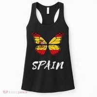 Spain Butterfly Flag España Pride Spanish Roots Women's Tank Top thumb 0