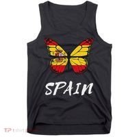 Spain Butterfly Flag España Pride Spanish Roots Tank Top thumb 0