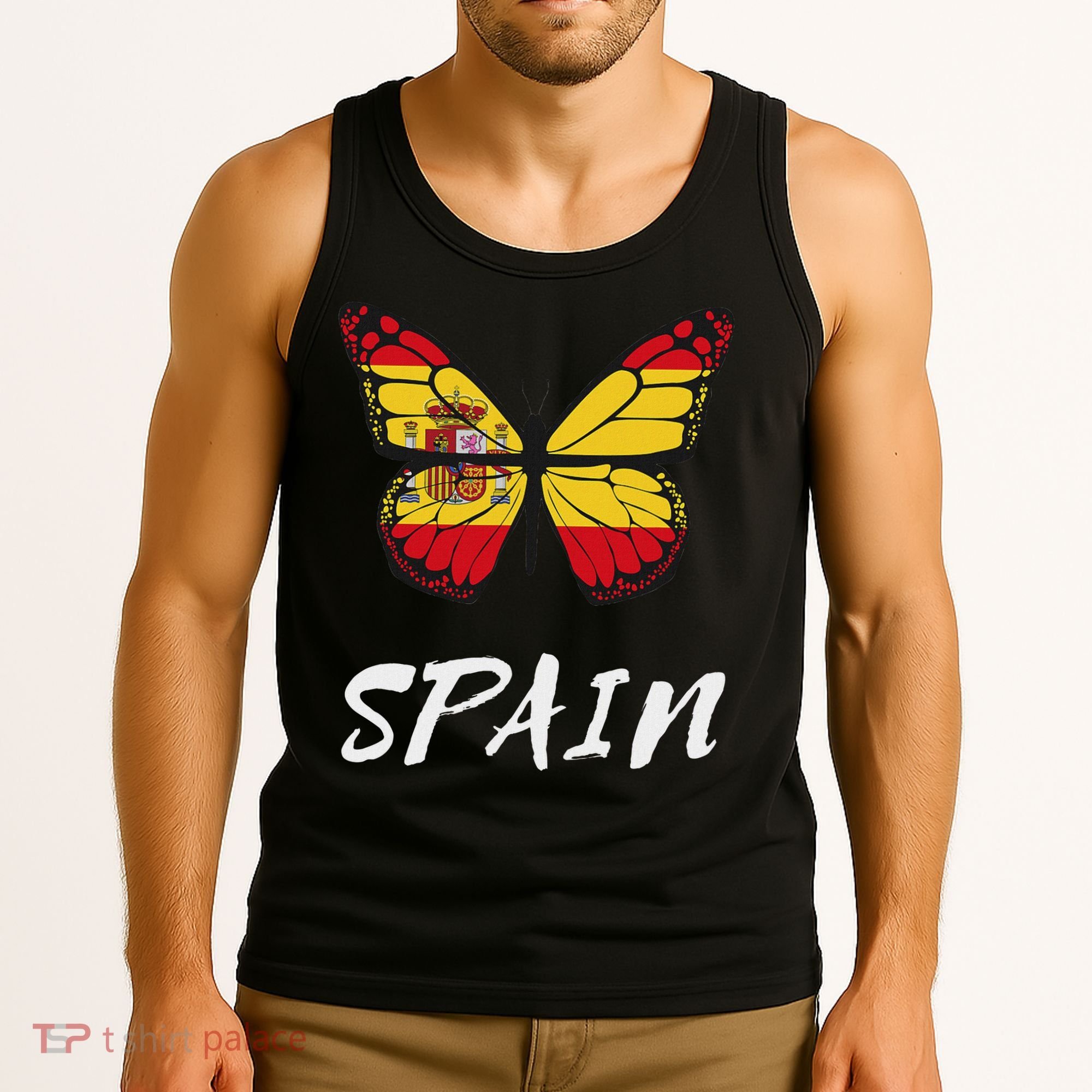 Spain Butterfly Flag España Pride Spanish Roots Tank Top