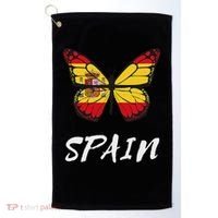 Spain Butterfly Flag España Pride Spanish Roots Golf Towel thumb 0