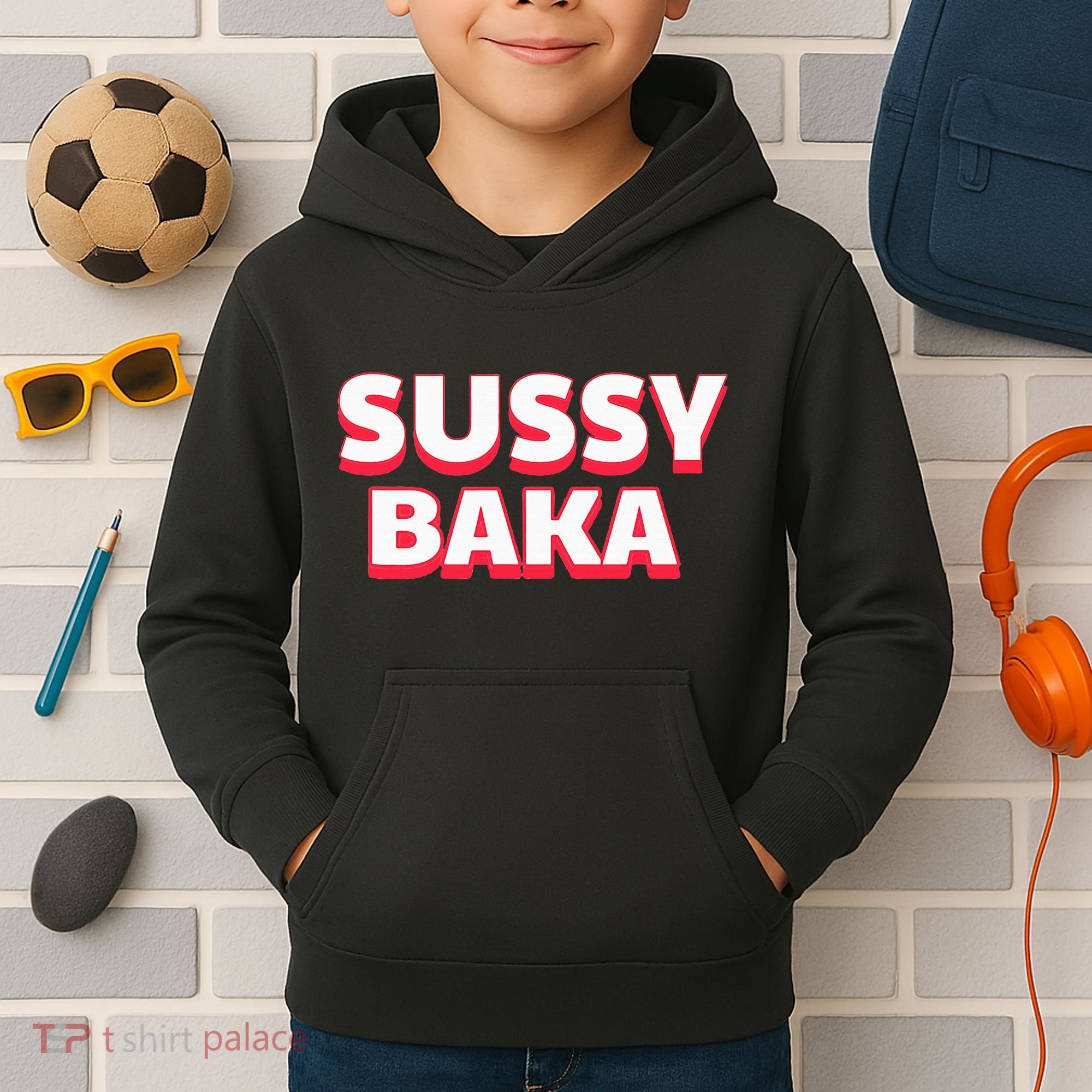 Sussy Baka Funny Sus Meme Kids Hoodie